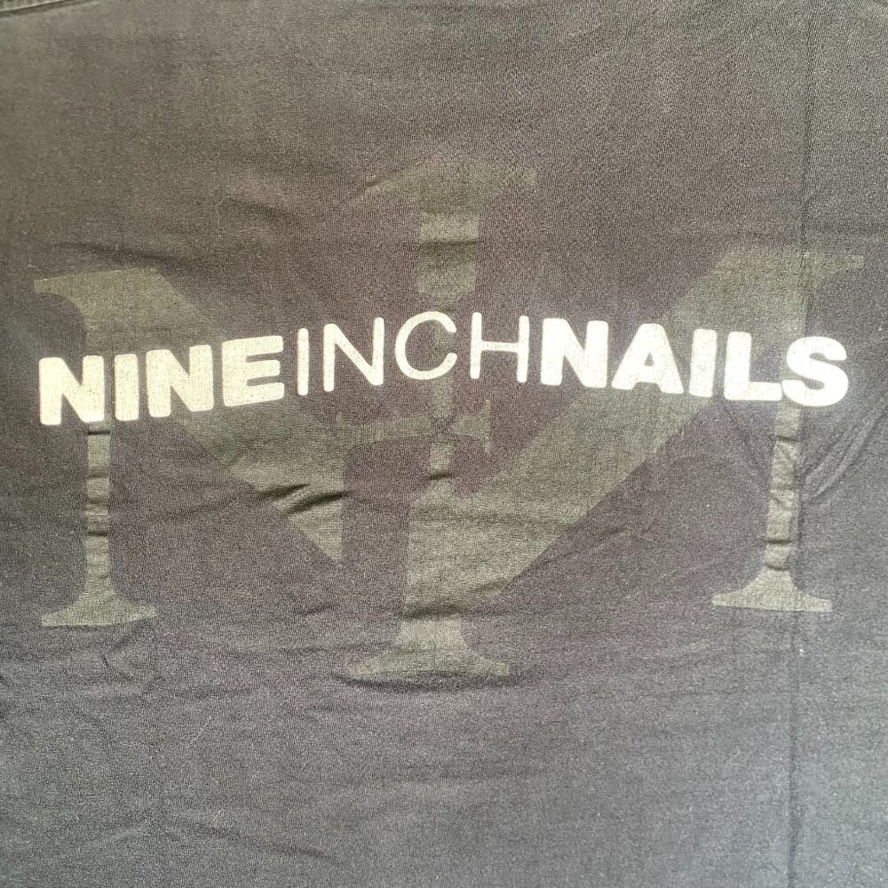 Vintage 90s Nine Inch Nails Shirt Metal Rock Band Logo Tee - Picture 7 of 7